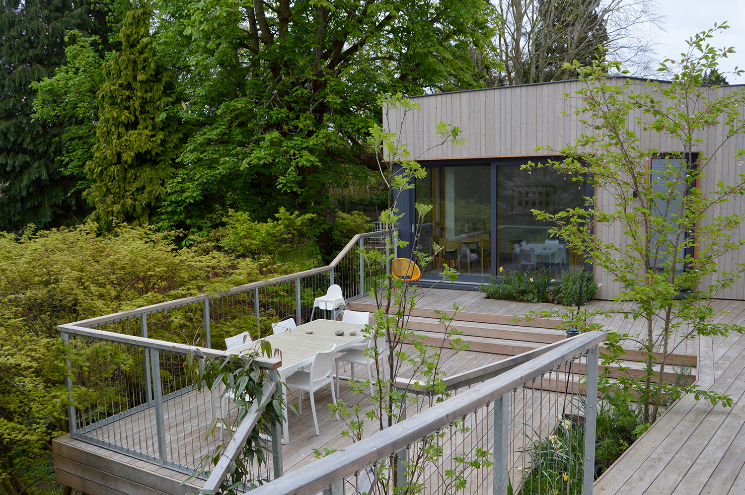 bristol hillside garden design cantilevered deck 