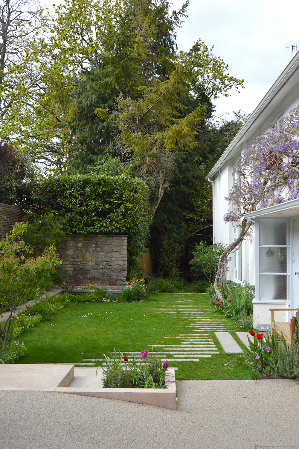 bristol hillside garden front lawn