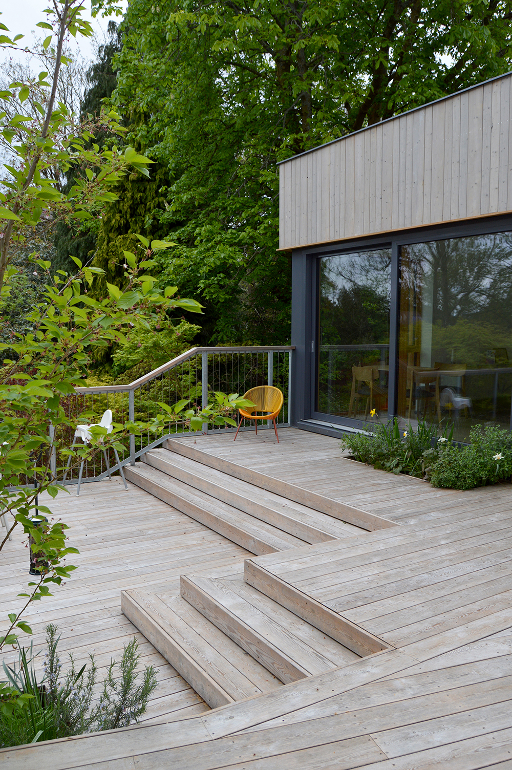 bristol hillside garden design cantilevered deck 