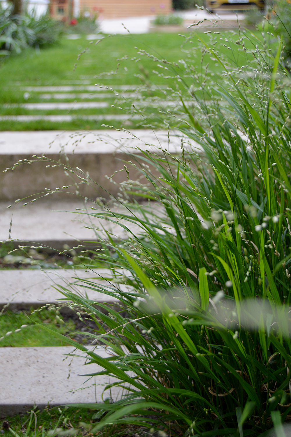 bristol hillside garden design stepping stone detail