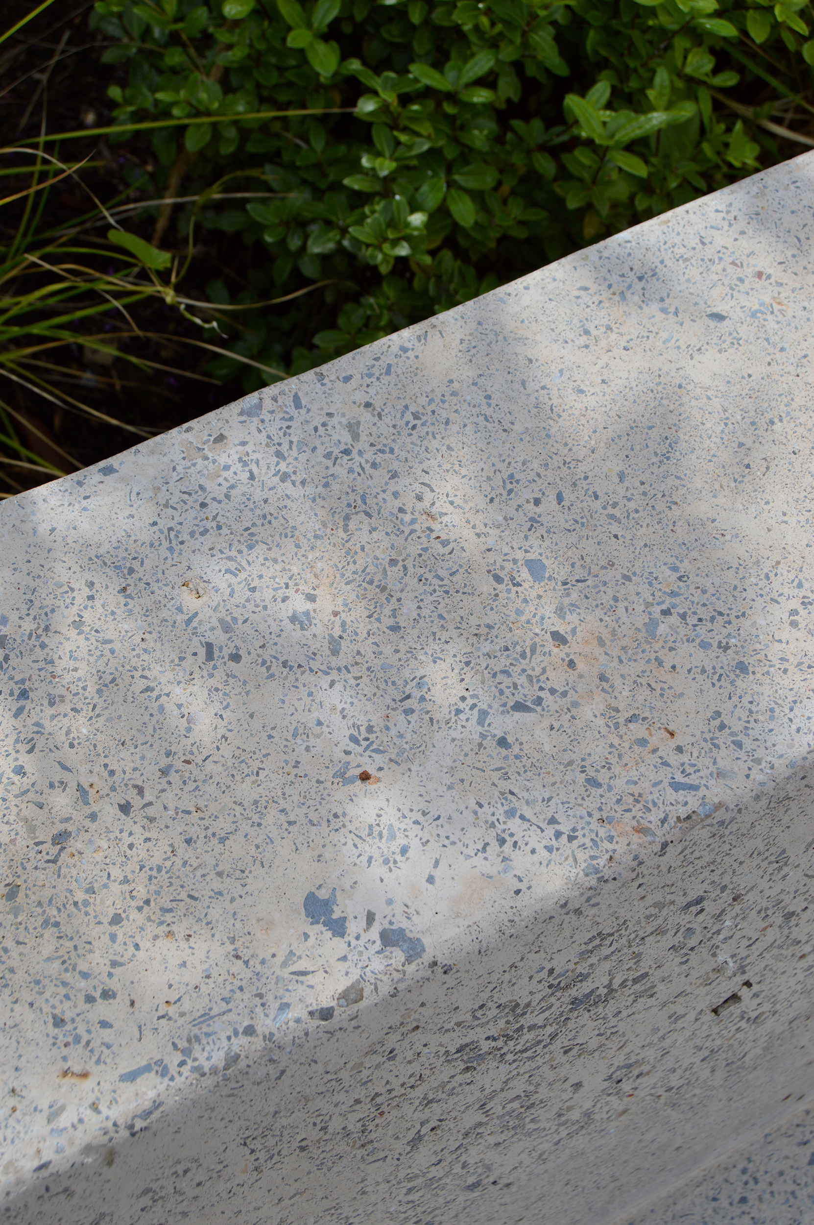 poured concrete bench texture