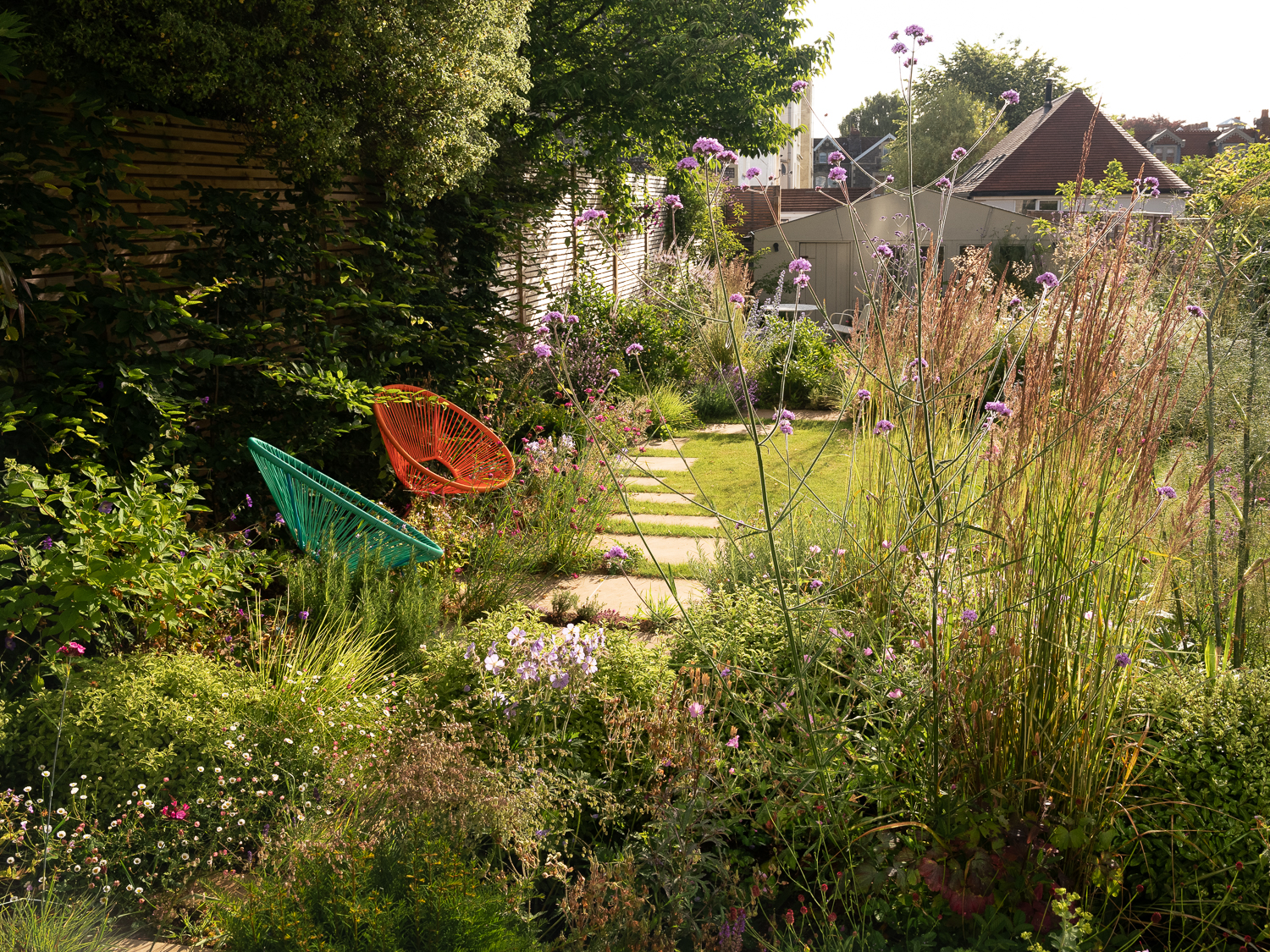 immersive planting in family garden