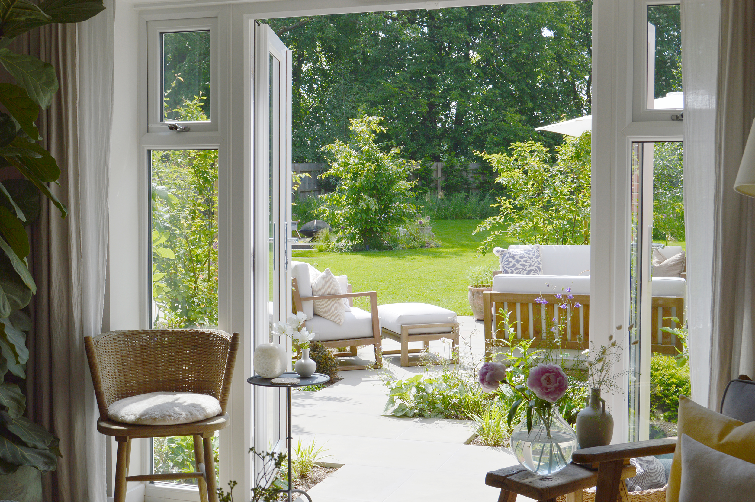 view from lounge to garden