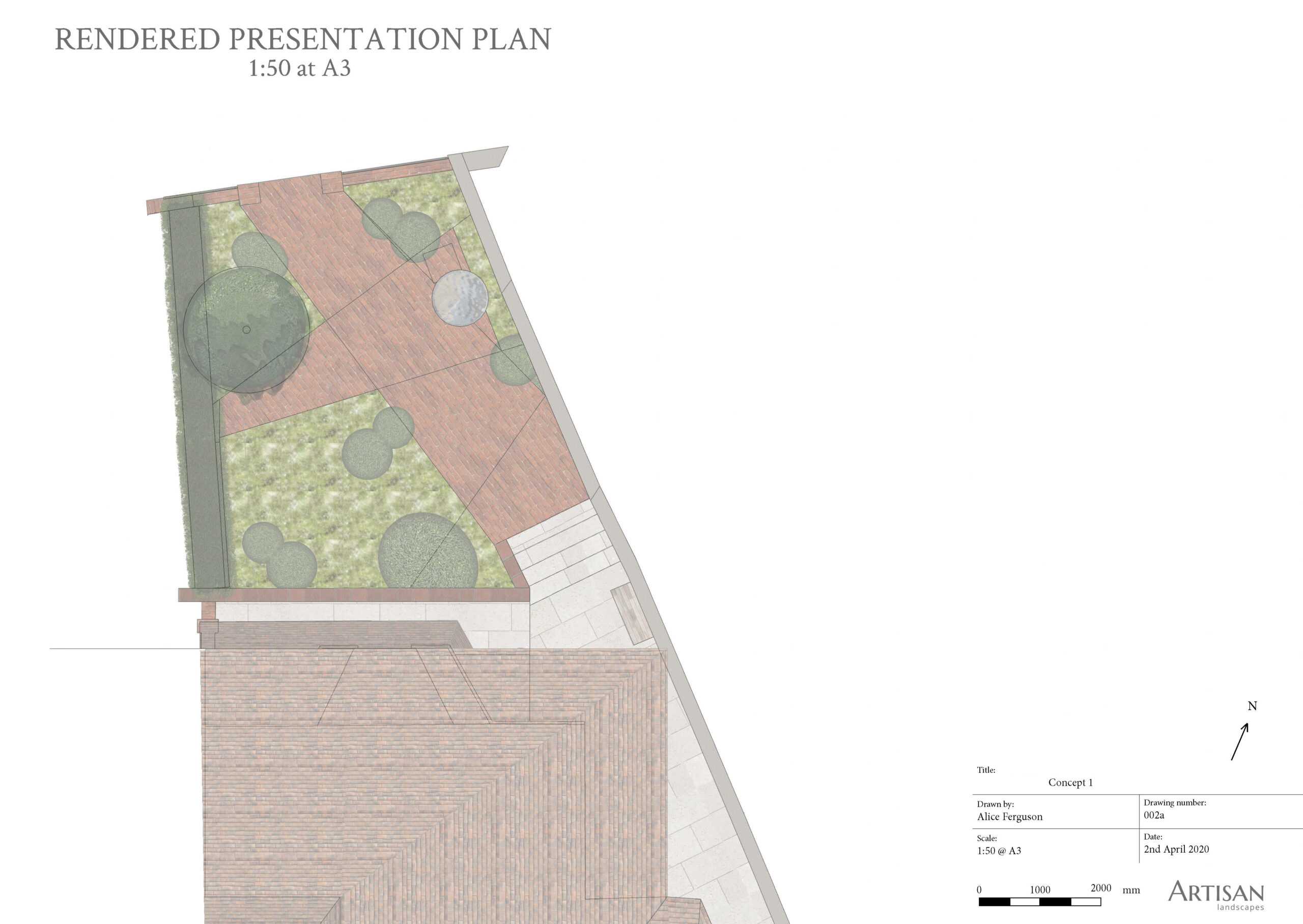 small front garden concept design plan